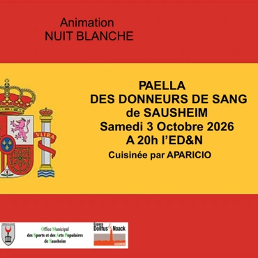 SOIREE PAELLA DES DONNEURS DE SANG DE SAUSHEIM